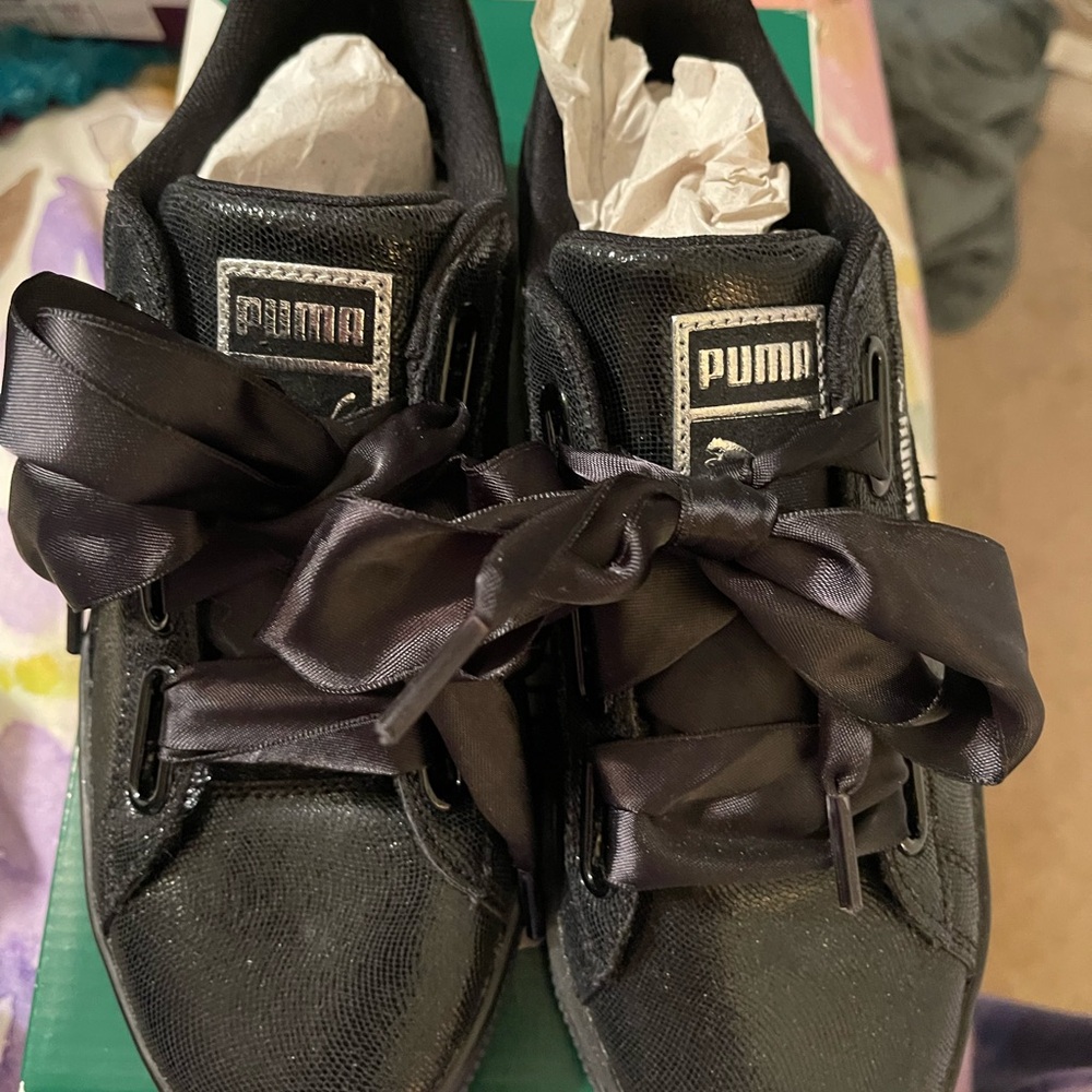 Puma “Basket Heart” style sneakers.
